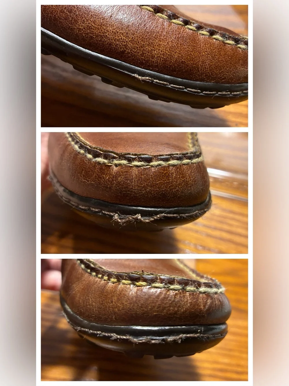 Martin Dingman Vibram Sole Penny Loafers Brown Leather Size 9.5
